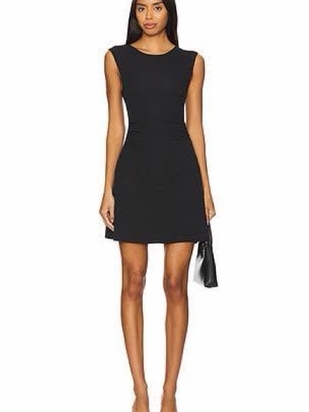 Weworewhat Sleeveless Black A-Line Dress